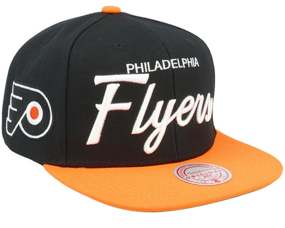 Mitchell & Ness Men's NHL Vintage Script Snapback Flyers Snapback Caps