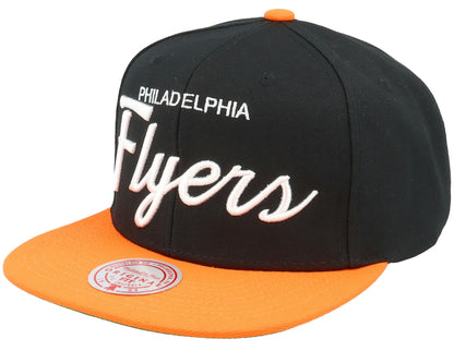 Mitchell & Ness Men's NHL Vintage Script Snapback Flyers Snapback Caps