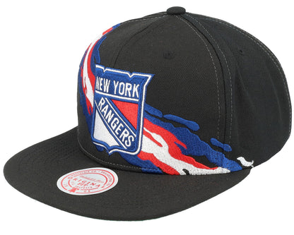 Mitchell & Ness Men's NHL Vintage Paintbrush Snapback Rangers Snapback Caps