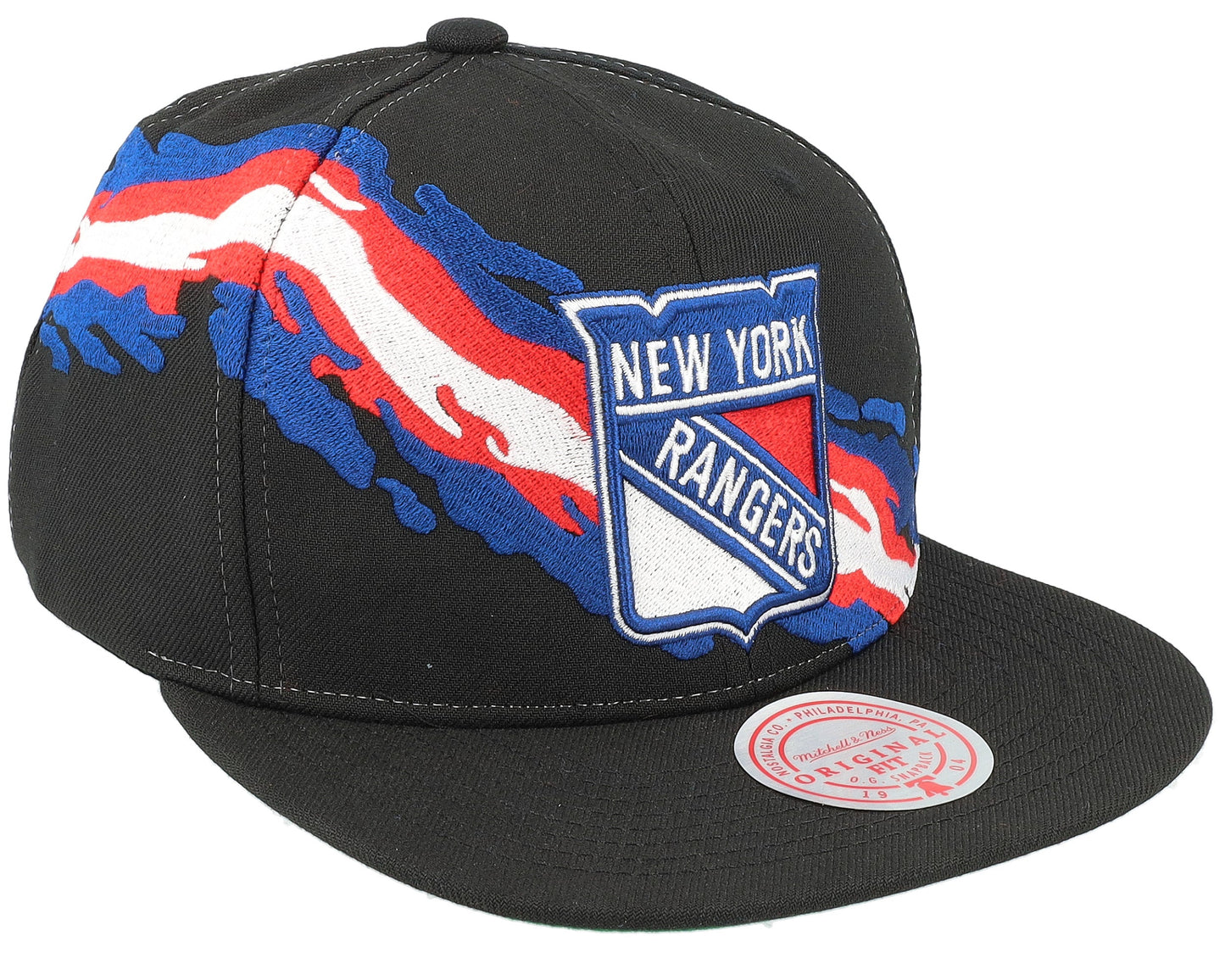 Mitchell & Ness Men's NHL Vintage Paintbrush Snapback Rangers Snapback Caps