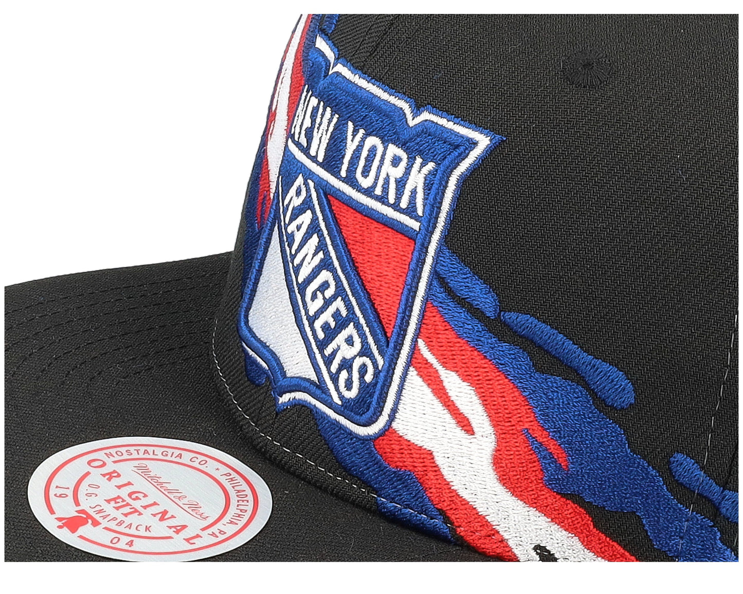 Mitchell & Ness Men's NHL Vintage Paintbrush Snapback Rangers Snapback Caps