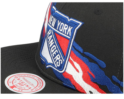Mitchell & Ness Men's NHL Vintage Paintbrush Snapback Rangers Snapback Caps