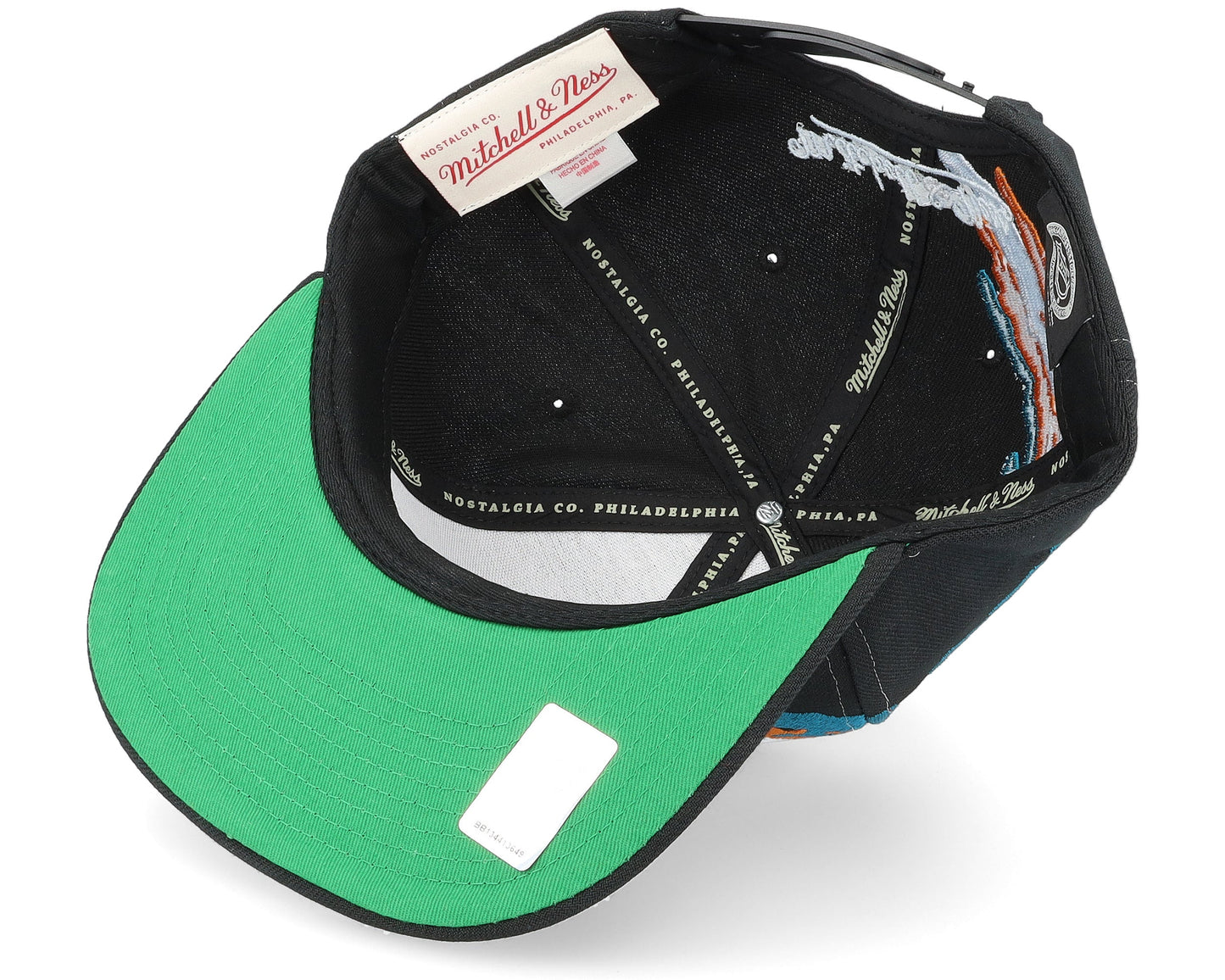 Men's Mitchell & Ness Nhl Vintage Paintbrush Snapback Sharks