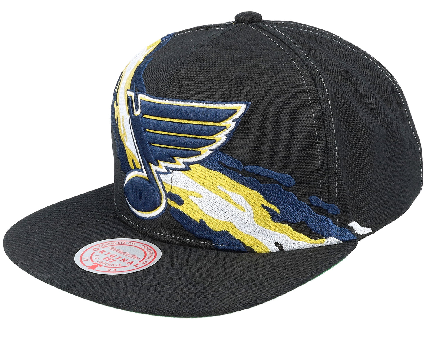 Mitchell & Ness Men's NHL Vintage Paintbrush Snapback Blues Snapback Caps