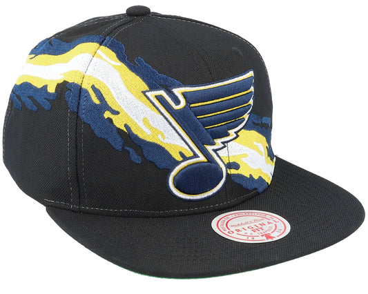 Mitchell & Ness Men's NHL Vintage Paintbrush Snapback Blues Snapback Caps