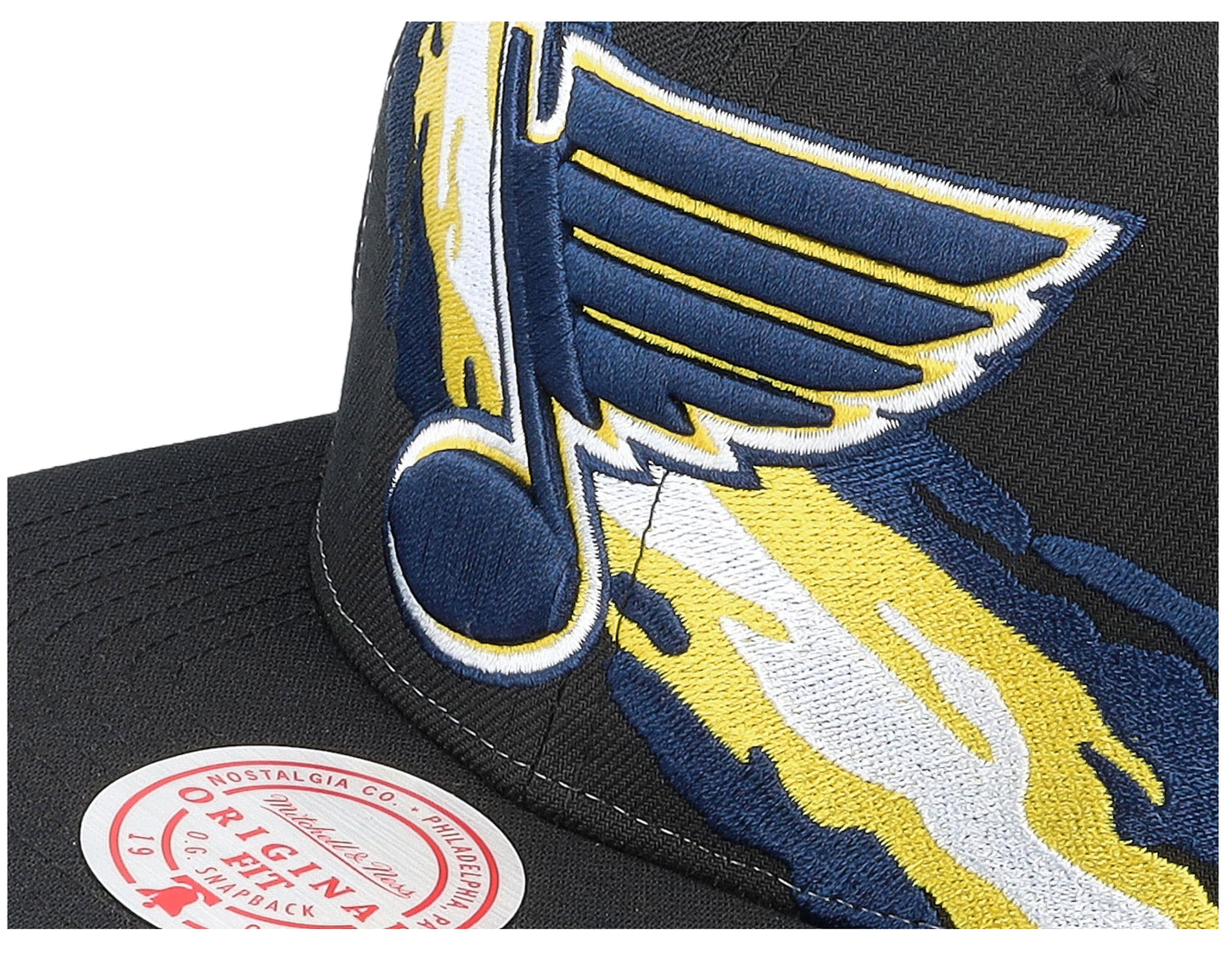 Mitchell & Ness Men's NHL Vintage Paintbrush Snapback Blues Snapback Caps