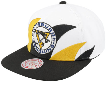 Mitchell & Ness Men's NHL Vintage Sharktooth Snapback Penguins Snapback Caps
