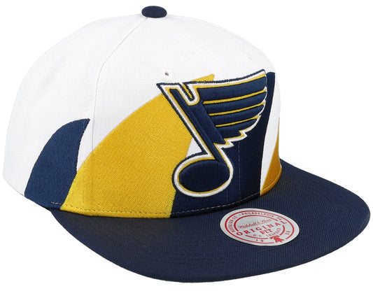 Mitchell & Ness Men's NHL Vintage Sharktooth Snapback Blues Snapback Caps