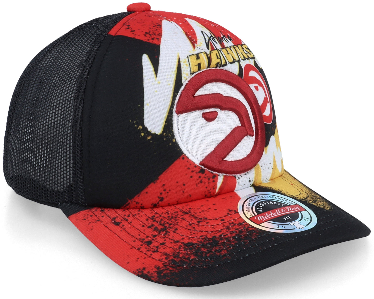 Men's Mitchell & Ness NBA Hyper Trucker Snapback Hwc Rockets - Black