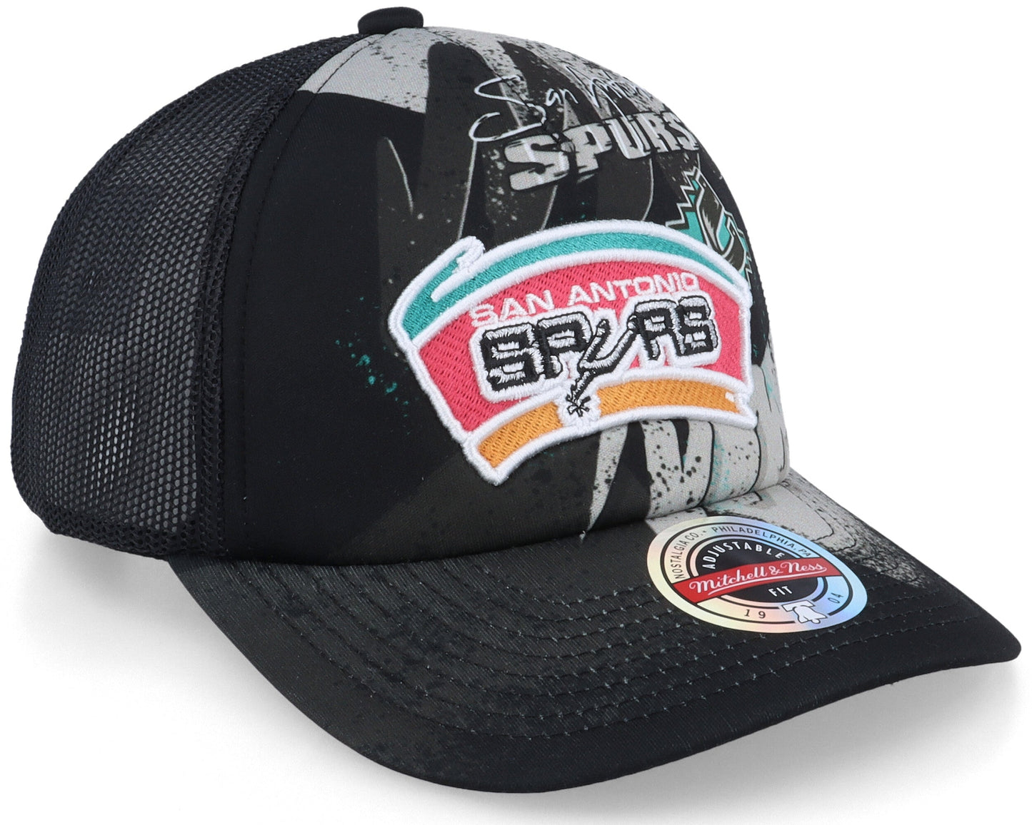 Mitchell & Ness Men's NBA San Antonio Spurs Hyper Trucker Snapback