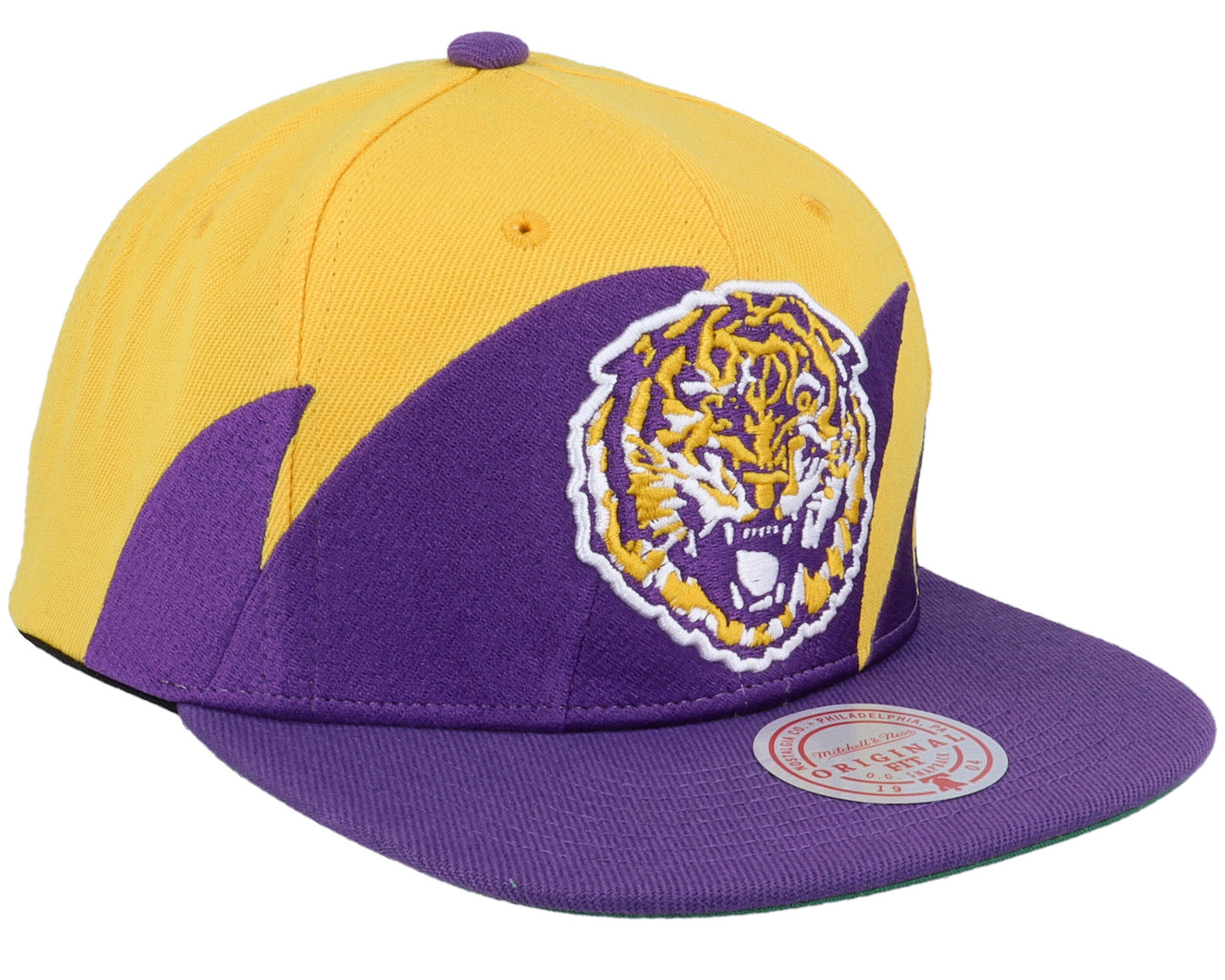 Mitchell & Ness Men's Ncaa Sharktooth Snapback Lsu Snapback Caps