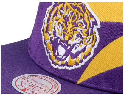 Mitchell & Ness Men's Ncaa Sharktooth Snapback Lsu Snapback Caps