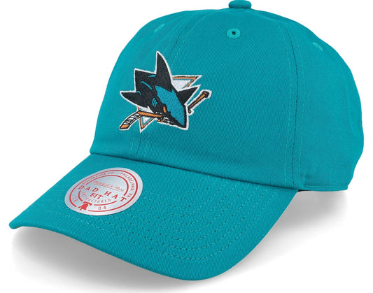 Mitchell & Ness Men's NHL Team Ground 2.0 Dad Strapback Sharks Hats