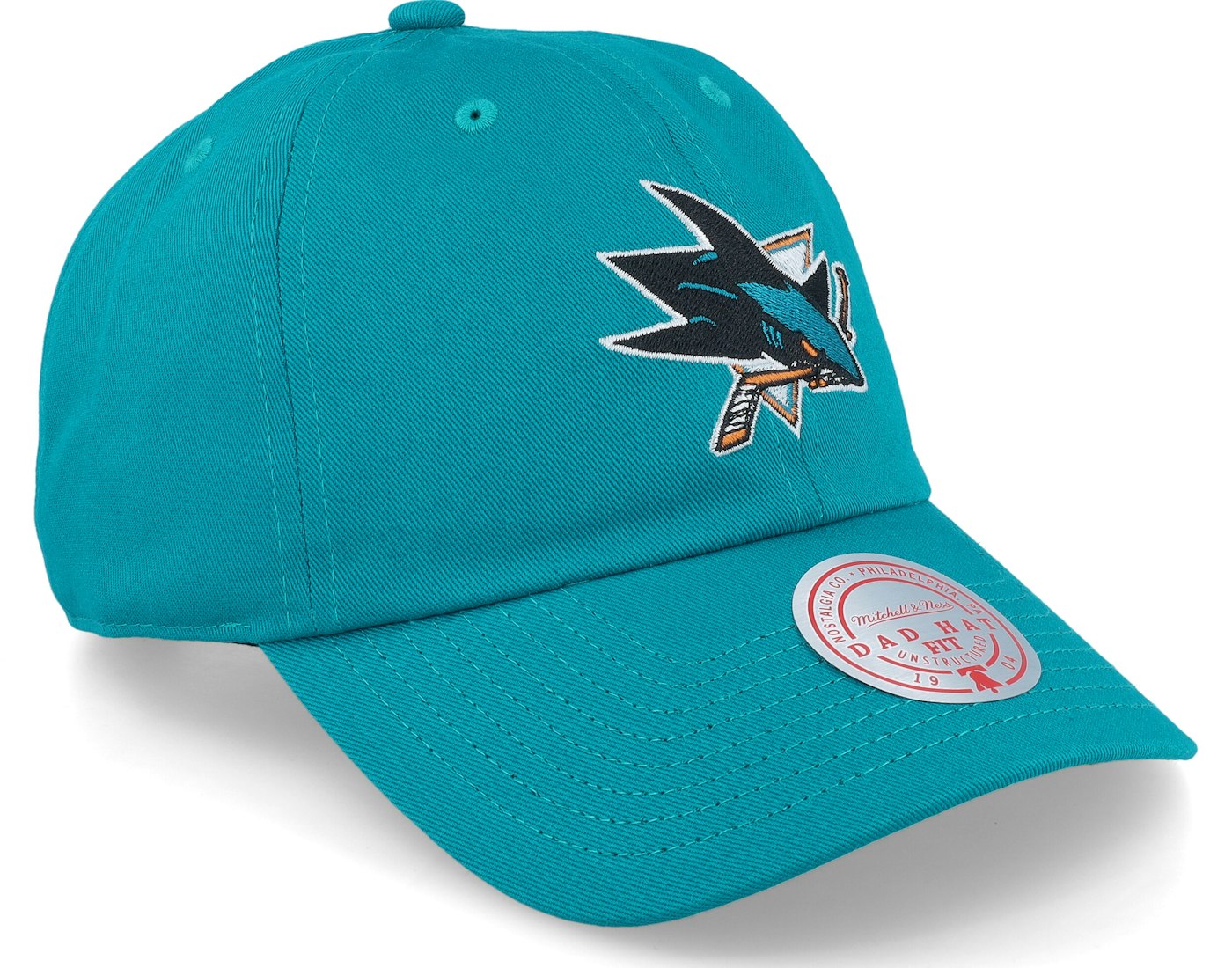 Men's Mitchell & Ness Nhl Team Ground 2.0 Dad Strapback Sharks - Teal