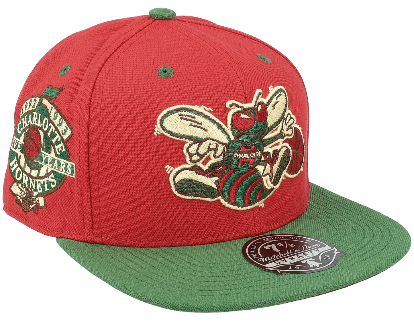 Men's Mitchell & Ness NBA Nightmare Fitted Hwc Hornets - Red