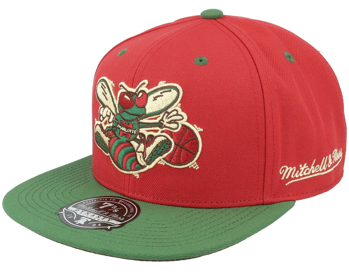 Men's Mitchell & Ness NBA Nightmare Fitted Hwc Hornets - Red