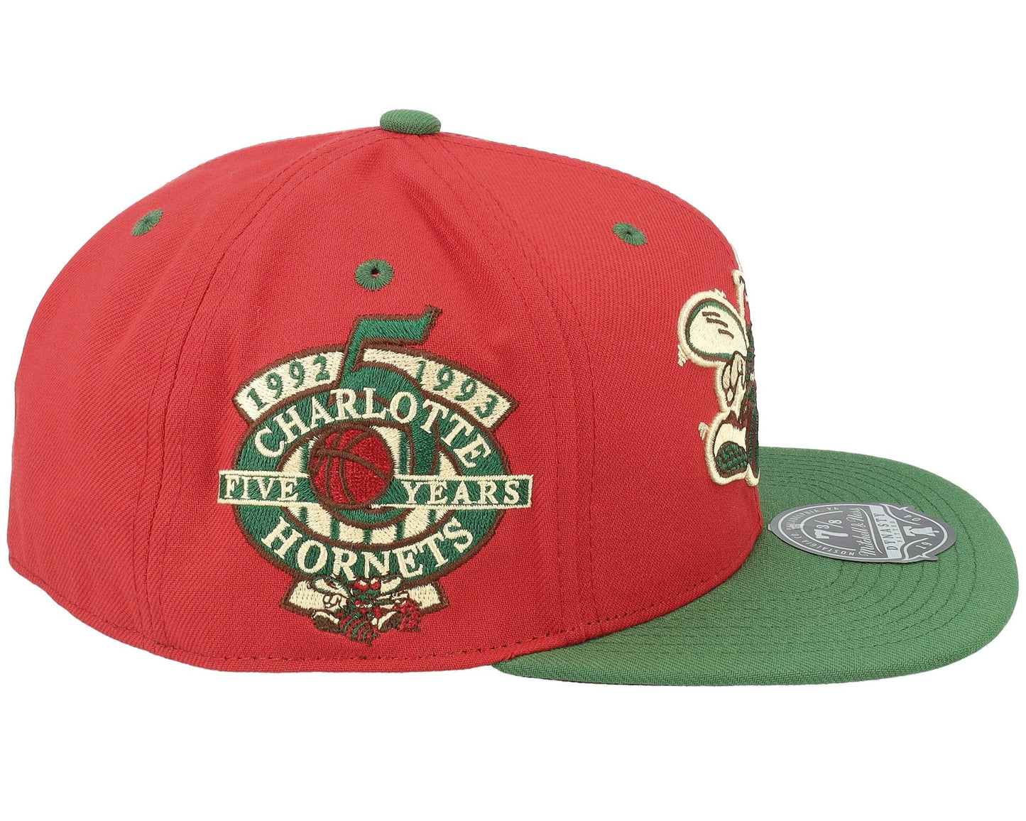 Men's Mitchell & Ness NBA Nightmare Fitted Hwc Hornets - Red