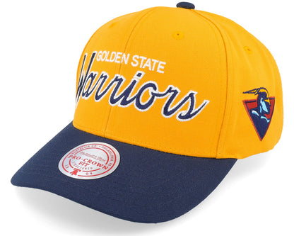 Mitchell & Ness Men's NBA Team Script 2.0 Pro Snapback Hwc Warriors Snapback Caps