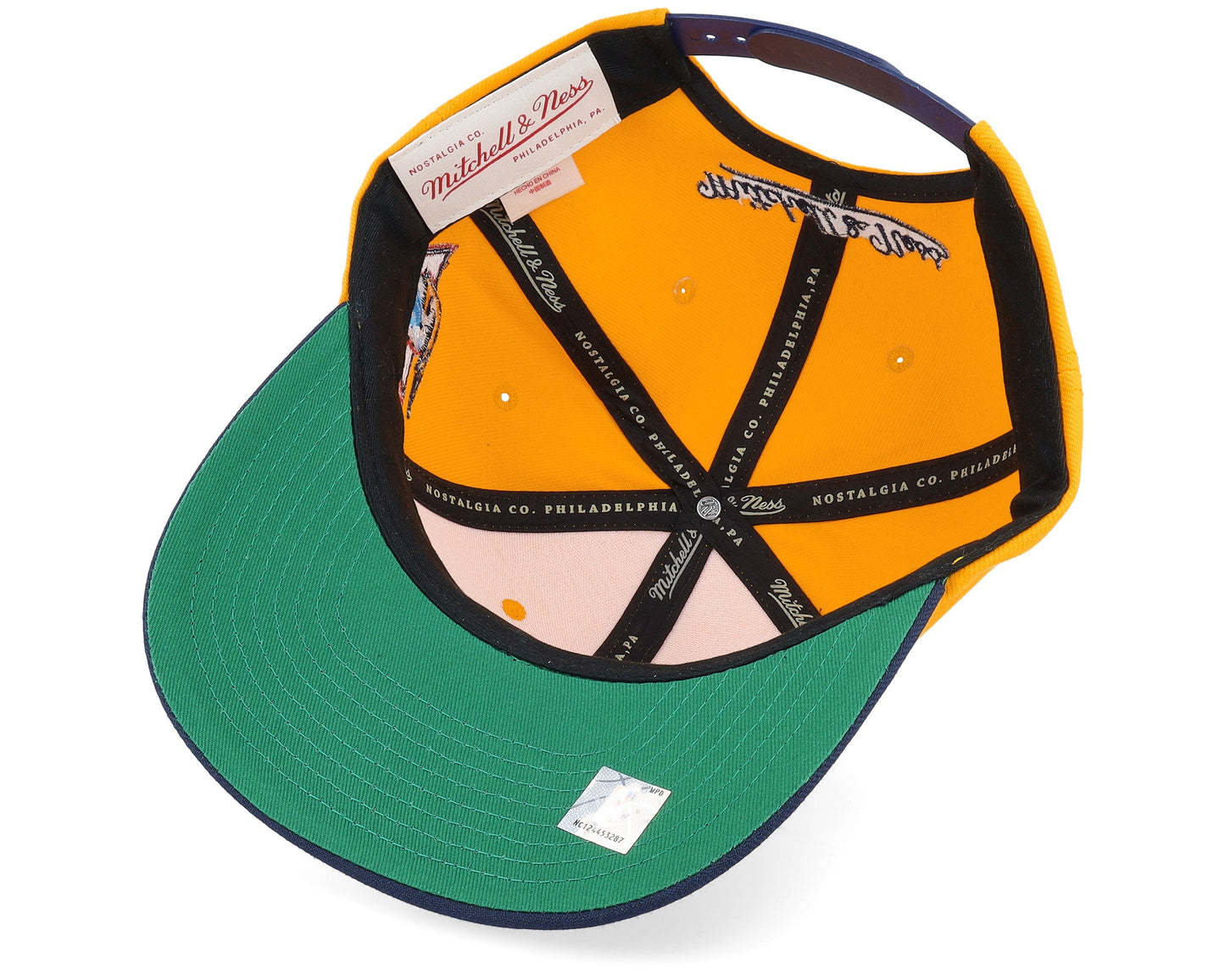 Men's Mitchell & Ness NBA Team Script 2.0 Pro Snapback Hwc Warriors