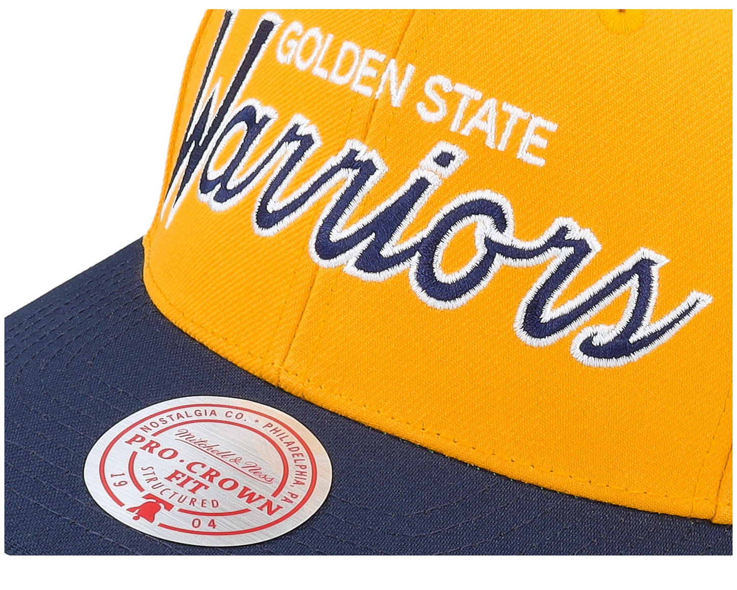 Men's Mitchell & Ness NBA Team Script 2.0 Pro Snapback Hwc Warriors