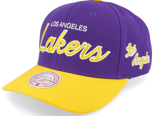 Men's Mitchell & Ness NBA Team Script 2.0 Pro Snapback Hwc Lakers