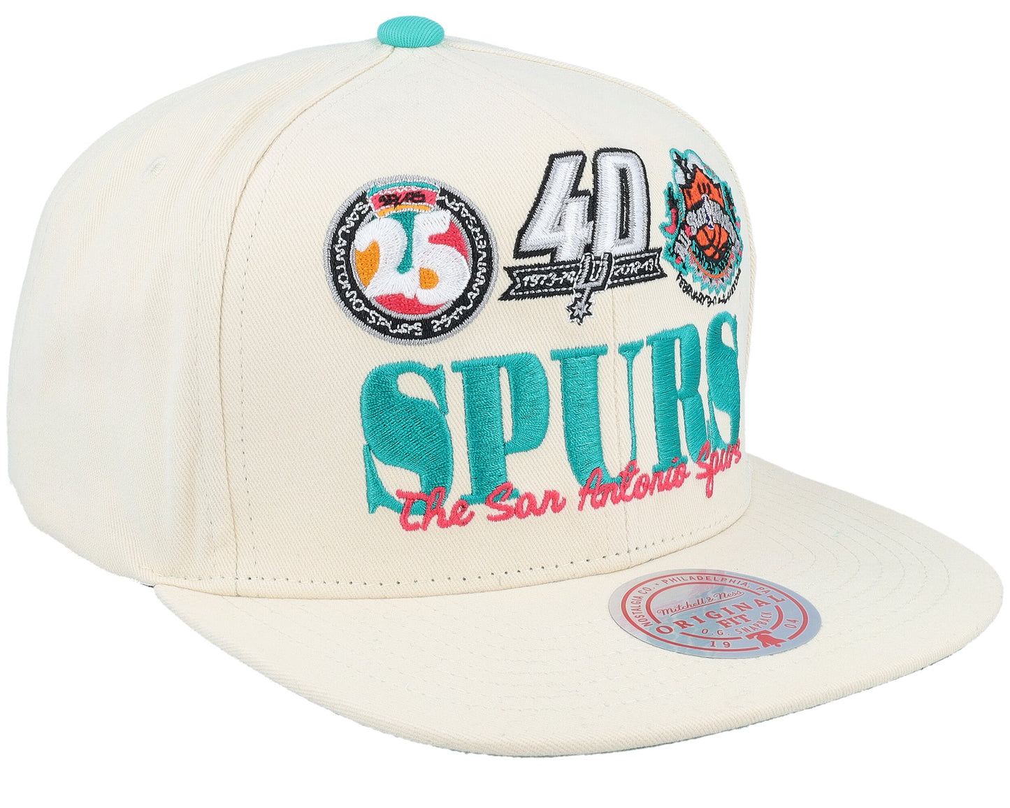 Men's Mitchell & Ness NBA Reframe Retro Snapback Hwc Spurs