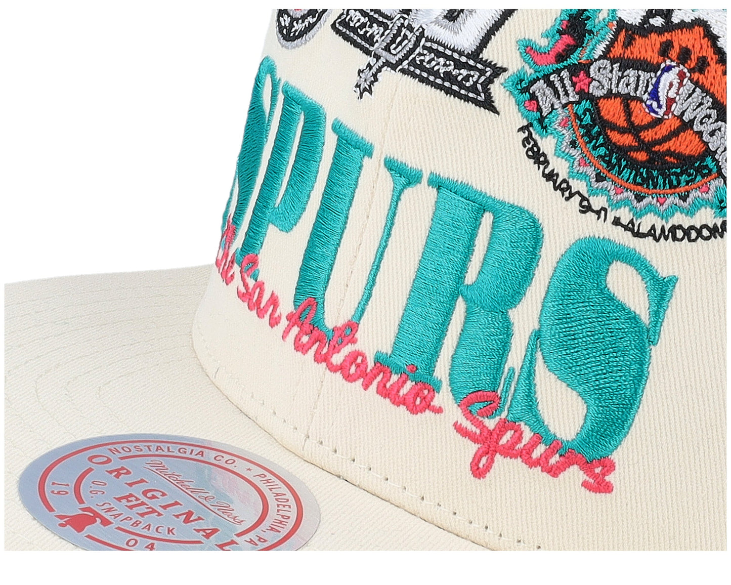 Men's Mitchell & Ness NBA Reframe Retro Snapback Hwc Spurs