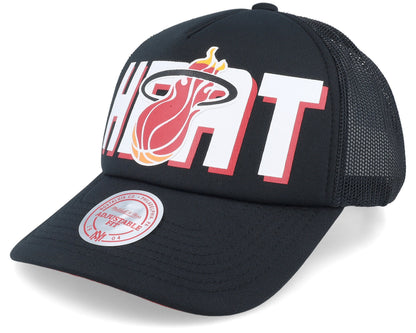 Mitchell & Ness Men's NBA Billboard Trucker Snapback Hwc Heat Snapback Caps
