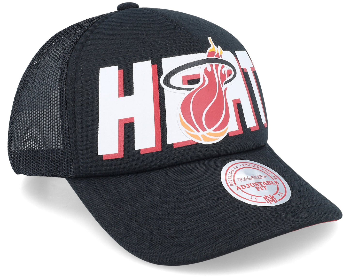 Men's Mitchell & Ness NBA Billboard Trucker Snapback Hwc Heat