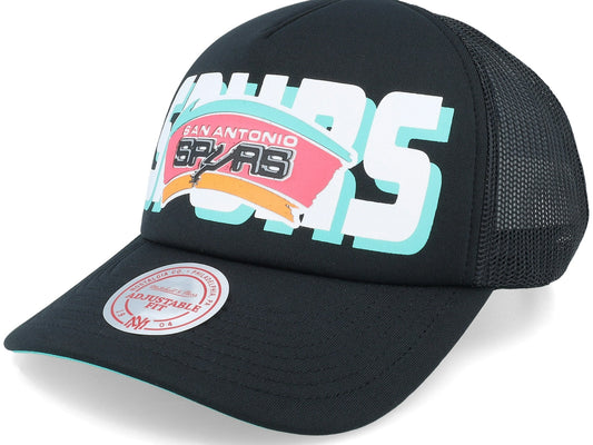 Mitchell & Ness Men's NBA Billboard Trucker Snapback Hwc Spurs Snapback Caps