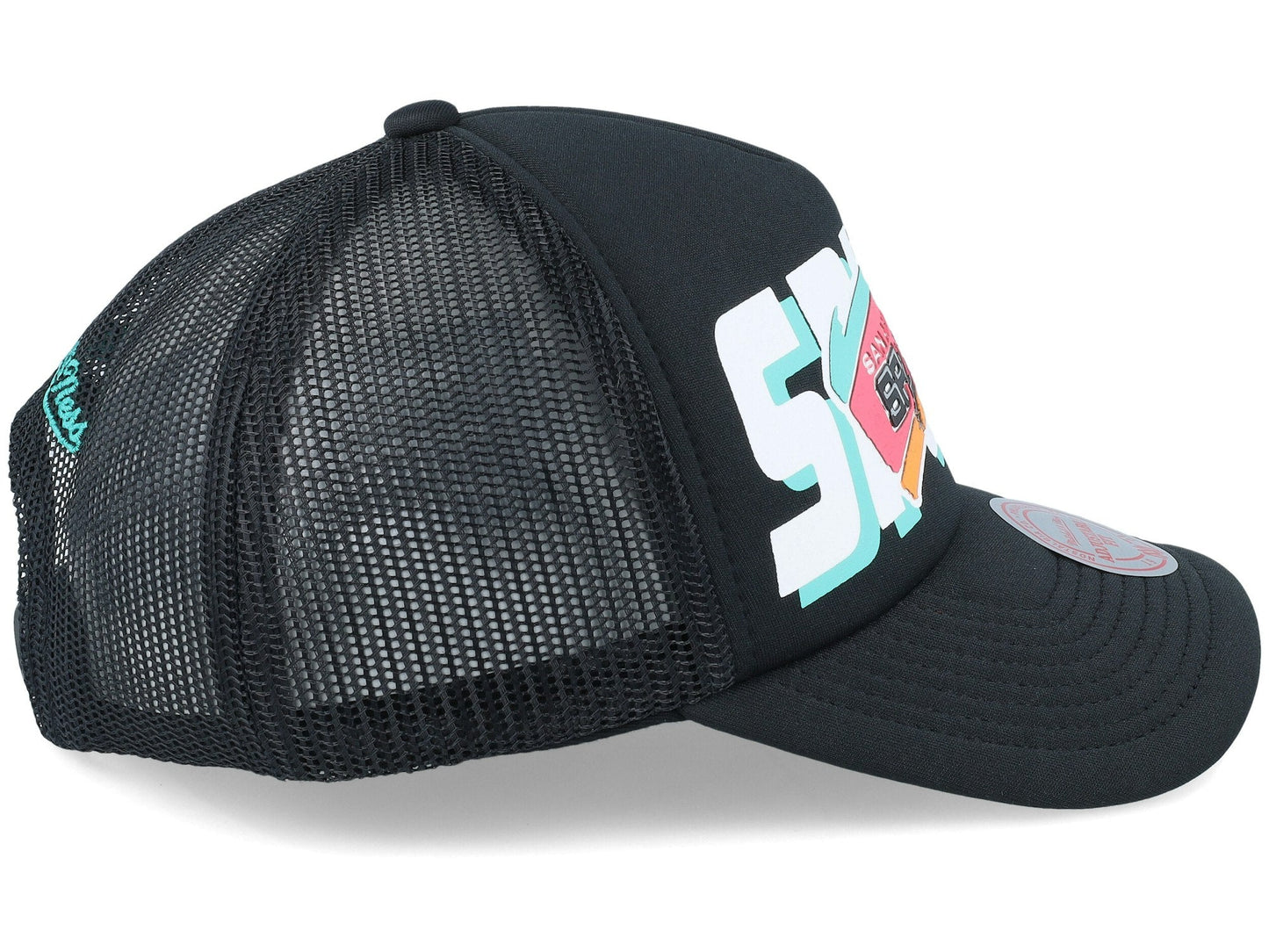 Mitchell & Ness Men's NBA Billboard Trucker Snapback Hwc Spurs Snapback Caps