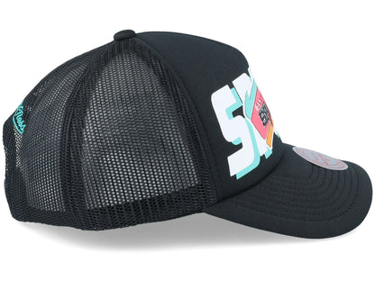 Mitchell & Ness Men's NBA Billboard Trucker Snapback Hwc Spurs Snapback Caps