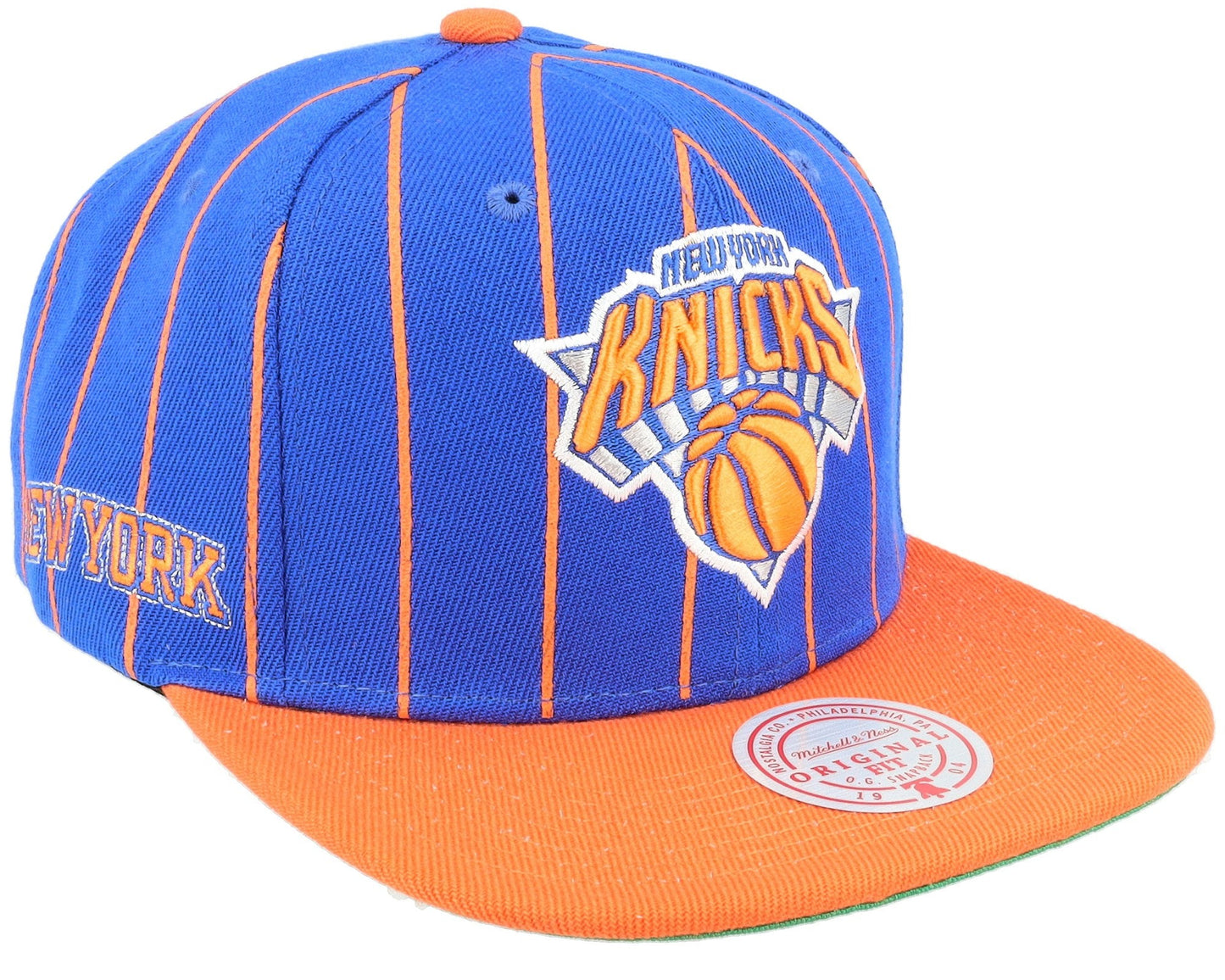 Men's Mitchell & Ness NBA Team Pin Snapback Knicks - Blue