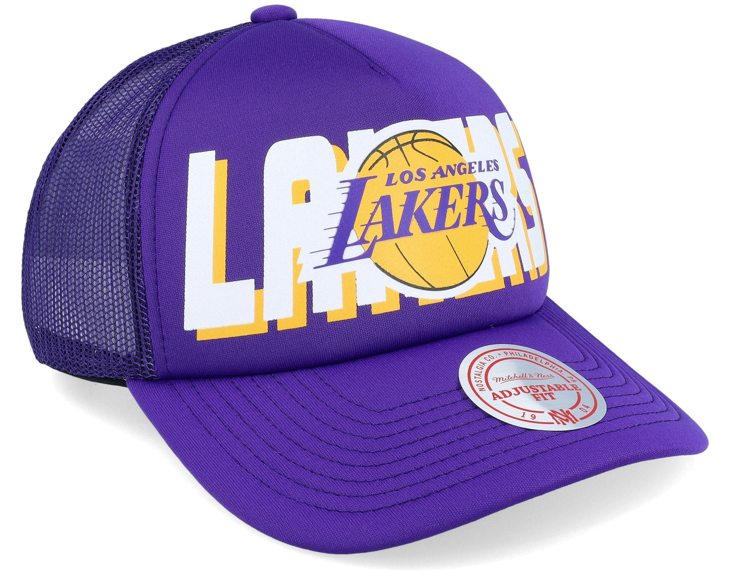 Mitchell & Ness Men's NBA Billboard Trucker Snapback Lakers Snapback Caps