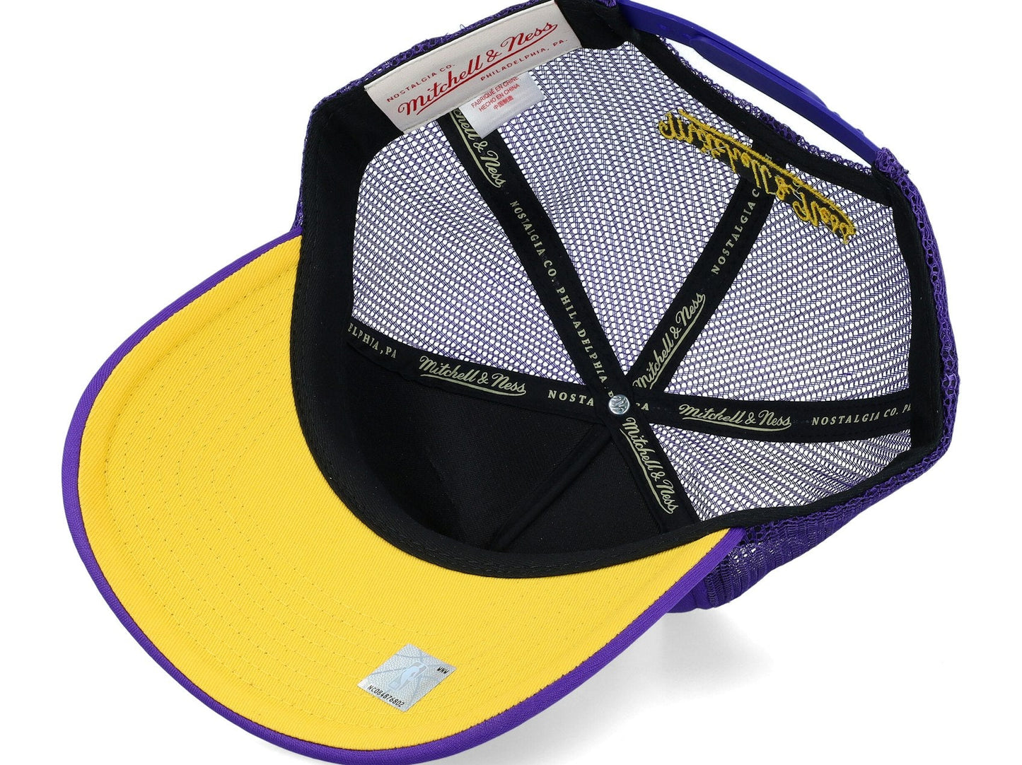 Mitchell & Ness Men's NBA Billboard Trucker Snapback Lakers Snapback Caps