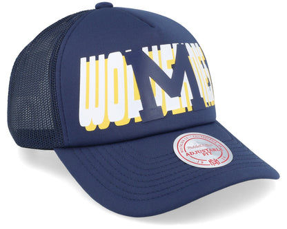 Mitchell & Ness Men's Ncaa Billboard Trucker Snapback Michigan Snapback Caps