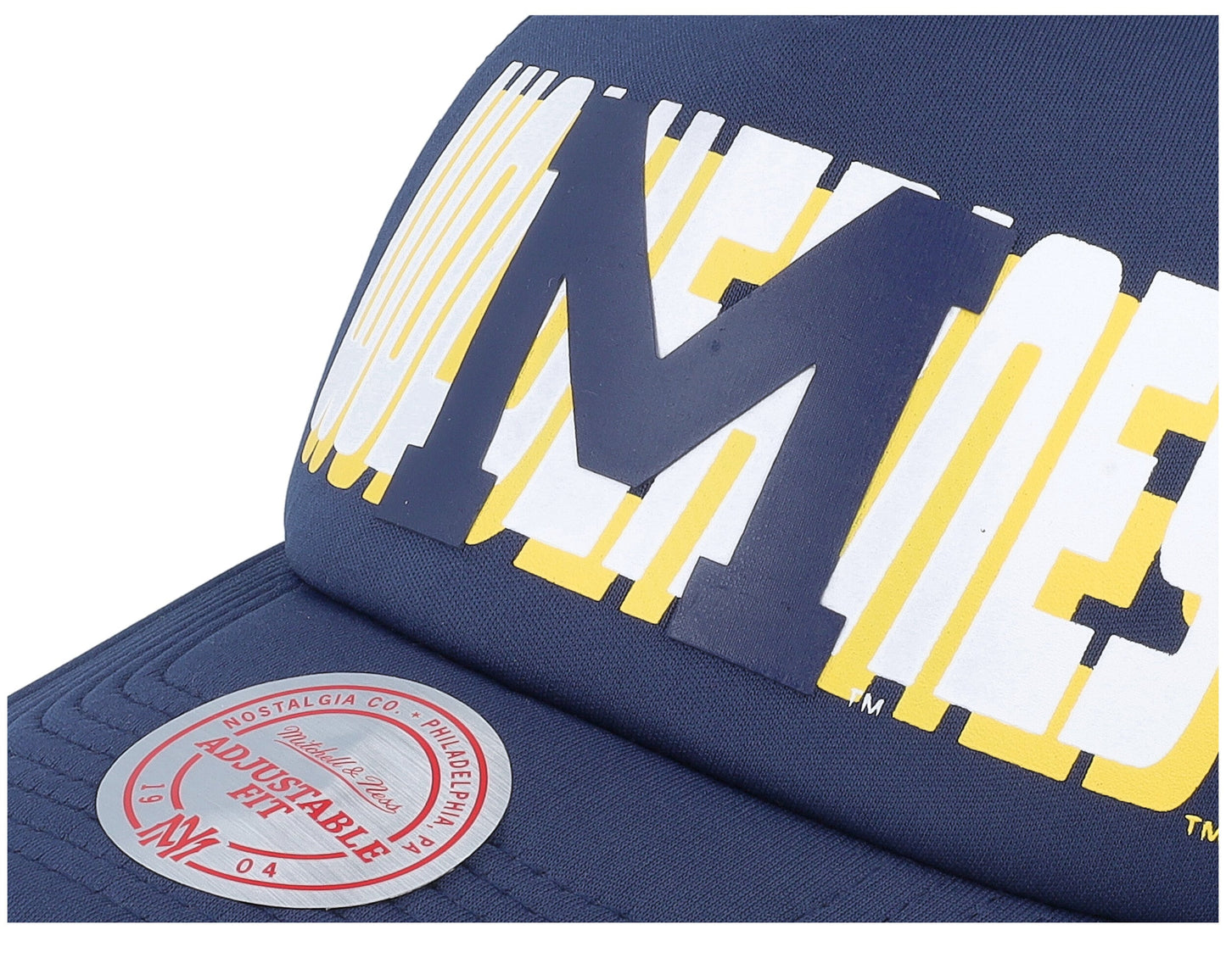 Mitchell & Ness Men's Ncaa Billboard Trucker Snapback Michigan Snapback Caps
