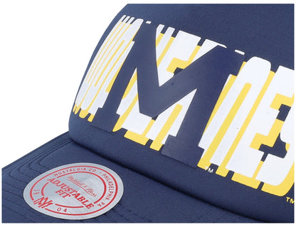 Mitchell & Ness Men's Ncaa Billboard Trucker Snapback Michigan Snapback Caps