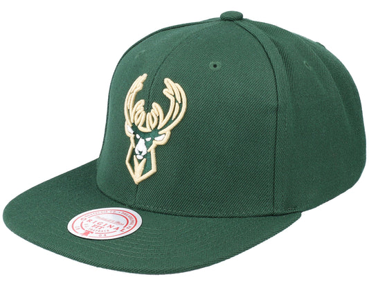 Men's Mitchell & Ness NBA Team Ground 2.0 Snapback Bucks