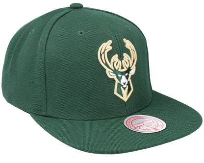 Mitchell & Ness Men's NBA Team Ground 2.0 Snapback Bucks Snapback Caps