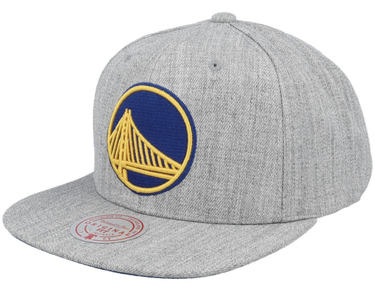 Men's Mitchell & Ness NBA Team Heather 2.0 Snapback Warriors