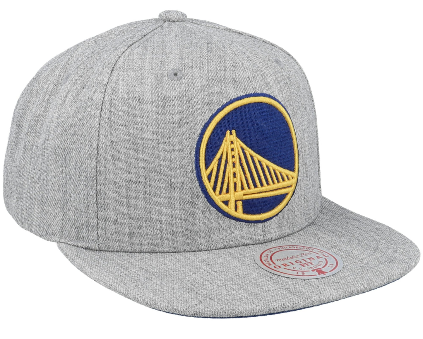 Men's Mitchell & Ness NBA Team Heather 2.0 Snapback Warriors