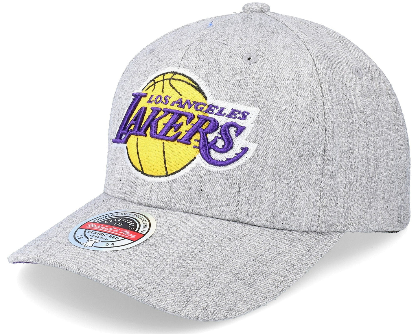 Mitchell & Ness Men's NBA Team Heather 2.0 Stretch Snapback Lakers Snapback Caps