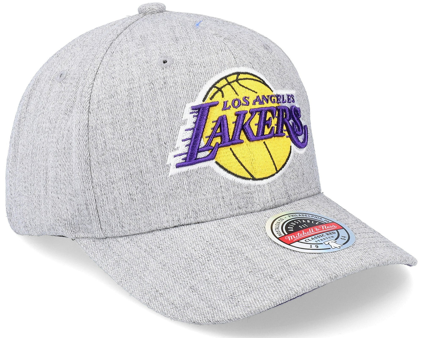 Mitchell & Ness Men's NBA Team Heather 2.0 Stretch Snapback Lakers Snapback Caps