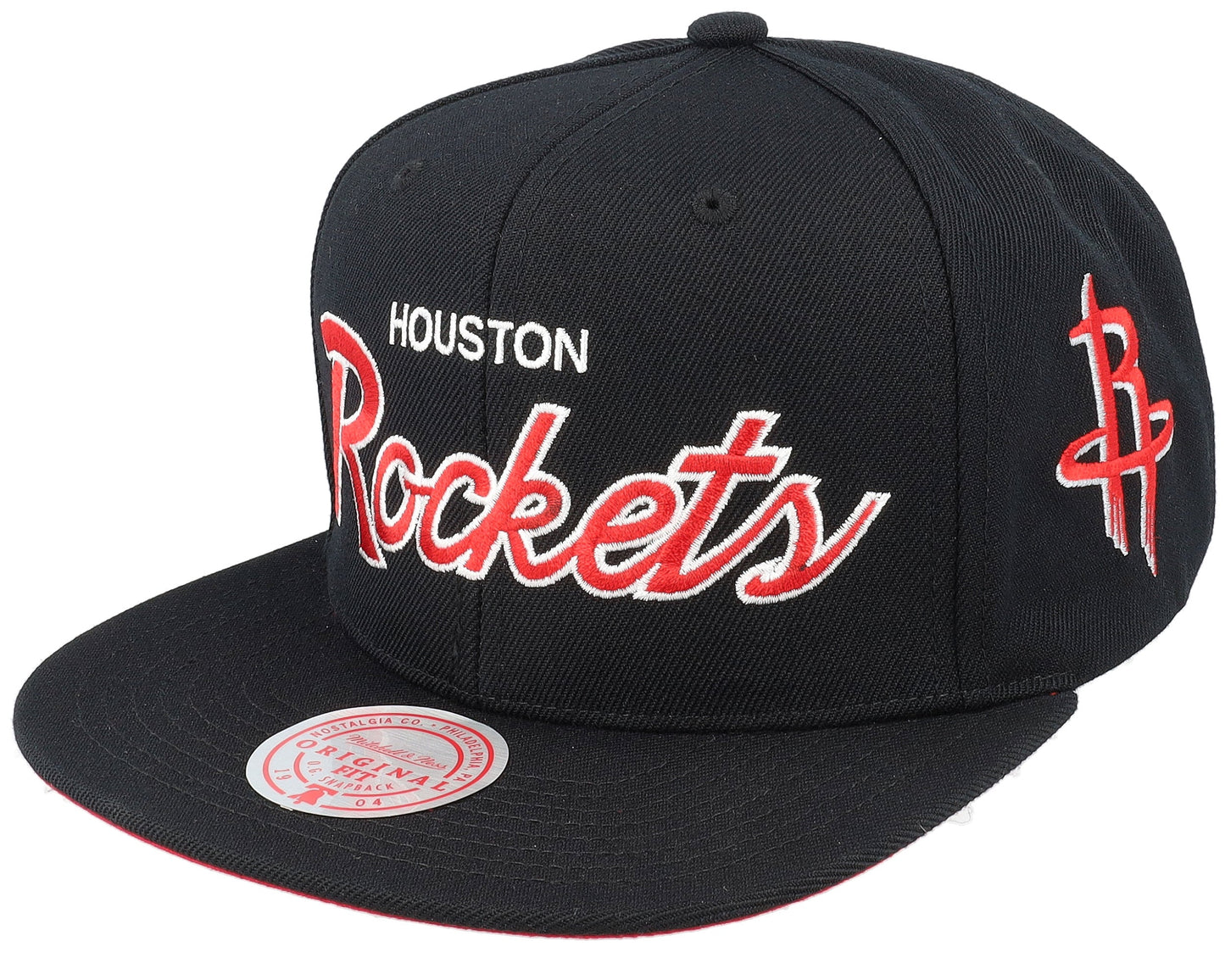 Mitchell & Ness Men's NBA Team Script 2.0 Snapback Rockets Snapback Caps