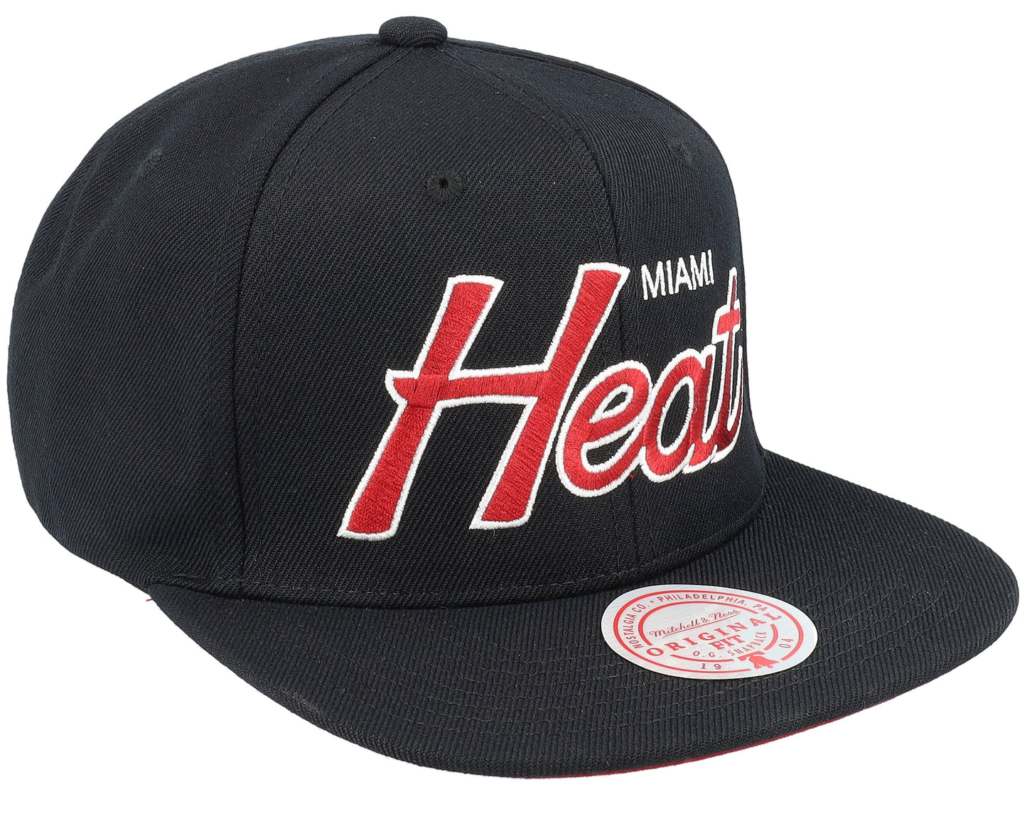 Men's Mitchell & Ness NBA Team Script 2.0 Snapback Heat