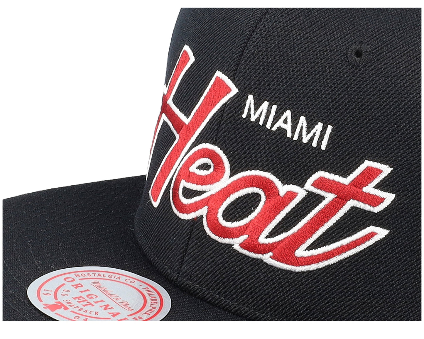 Men's Mitchell & Ness NBA Team Script 2.0 Snapback Heat