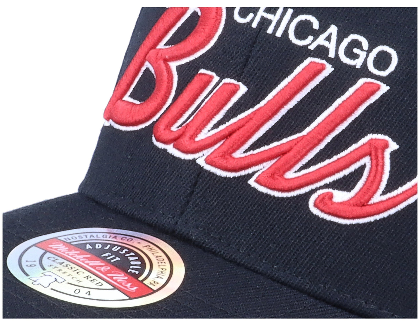 Mitchell & Ness Men's NBA Team Script 2.0 Stretch Snapback Bulls Snapback Caps