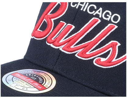 Mitchell & Ness Men's NBA Team Script 2.0 Stretch Snapback Bulls Snapback Caps