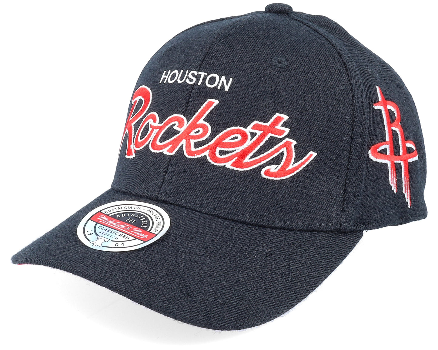 Mitchell & Ness Men's NBA Team Script 2.0 Stretch Snapback Rockets Snapback Caps